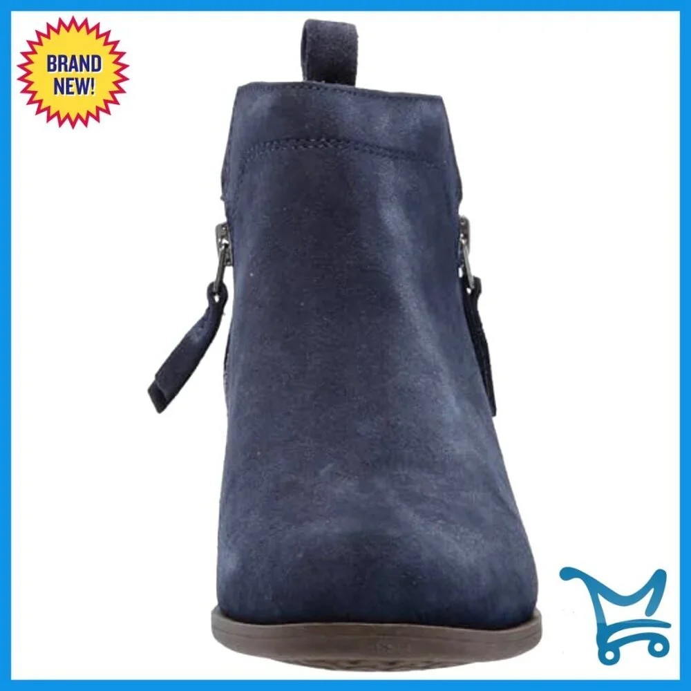 Suede Canvas Ankle Boots Low Heel Dual Zippers Comfort Insole Fall Shoes